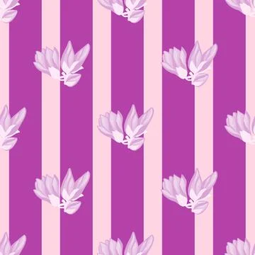 Magnolia seamless pattern. Romantic flower background. Stock Illustration