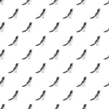 Magpie thief pattern seamless vector イラスト素材