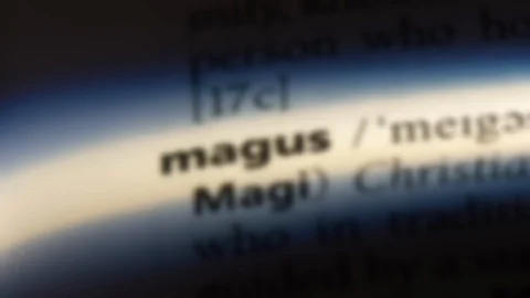 Magus word in a dictionary. Stock Footage 99563214
