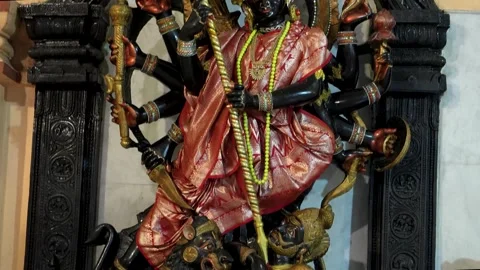 Maha Kali  The Divine Destroyer of Darkness and Protector of the Universe Stock Footage 318617635