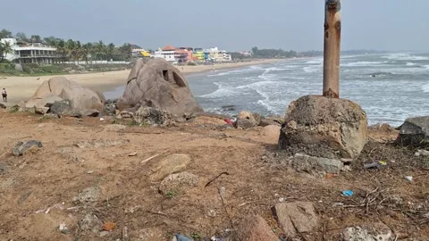 Mahabalipuram Beach Stock Footage 328390097