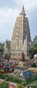 Mahabodhi Temple complex Stock Photos