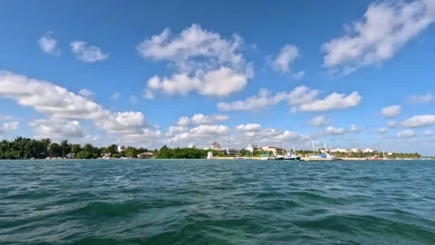 Mahahual, panoramic view day scene Stock Footage 229740326