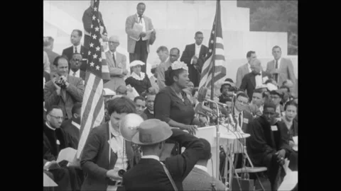 Mahalia Jackson Singing At The Prayer Pilgrimage For Freedom March Stock Footage 140545528