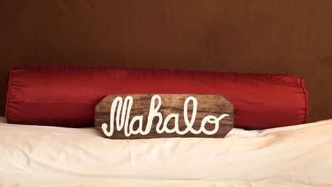 Mahalo Sign Stock Footage 104821592