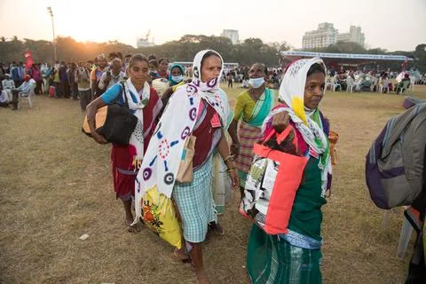 Maharashtra farmers protest Stock Photos