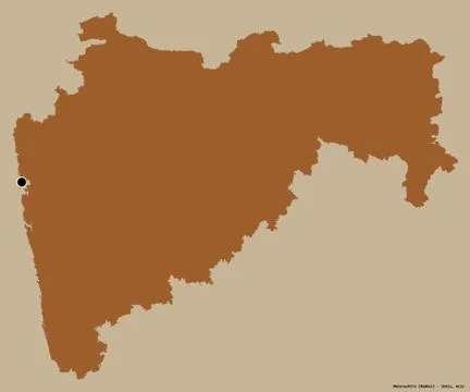 Maharashtra, state of India, on solid. Pattern Illustrazione stock