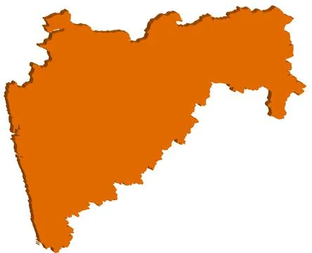 Maharashtra state Map Illustrazione stock