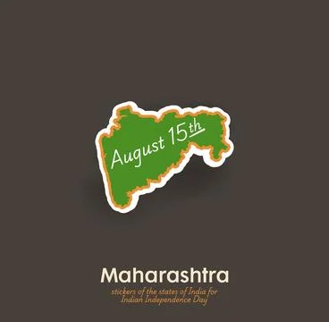 Maharashtra vector sticker Stock Illustration