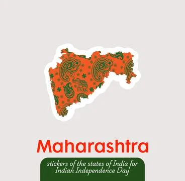 Maharashtra vector sticker Stock Illustration