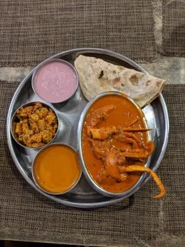 Maharashtrian Food in India Stock Photos