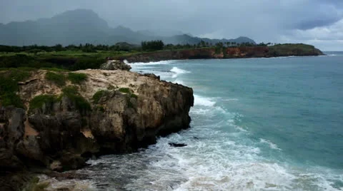 Maha'ulepu Trail in Kauai 库存影片 25856467