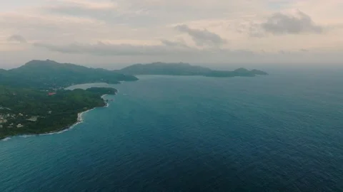 Mahe Island during sunset. Seychelles. Stock Footage 313874425