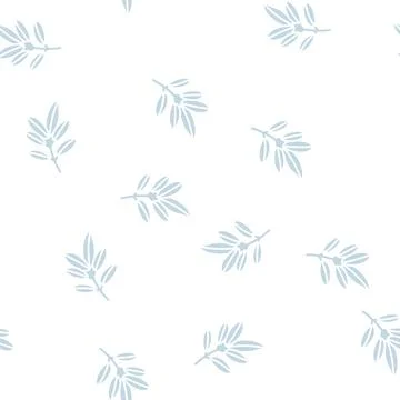 Mahogany leaf glyph seamless pattern Stock Illustration