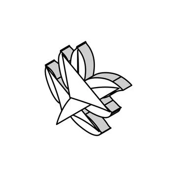 Mahogany leaf isometric icon vector illustration Stock Illustration