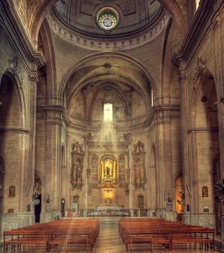Mahon cathedral interior Stock Photos
