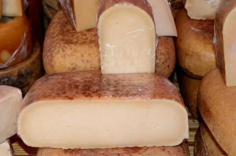 Mahon cheese Stock Photos