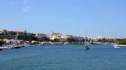 Mahon harbour Menorca Stock-Footage 58405636