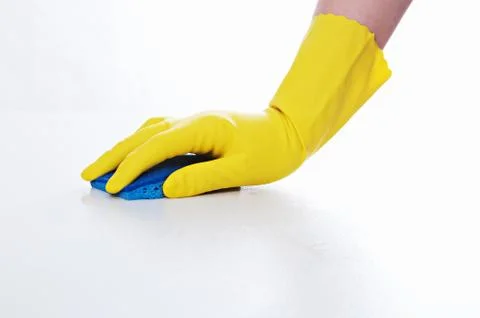 A maid cleaning up a mess Foto stock