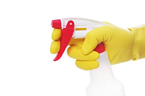 A maid cleaning up a mess Stock Photos