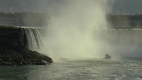 Maid Of The Mist Niagara Falls Canada Stock Footage 129247283