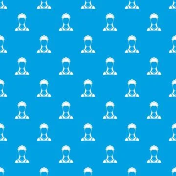Maid pattern seamless blue Stock Illustration