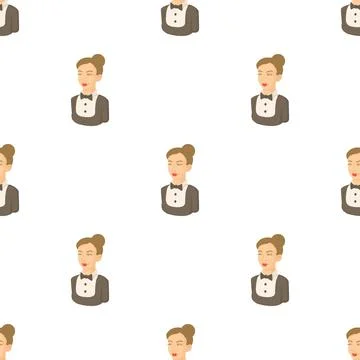 Maid pattern seamless vector Stock Illustration