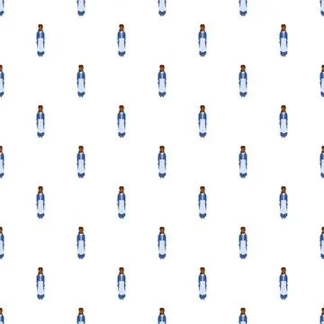 Maid woman character flat seamless pattern イラスト素材