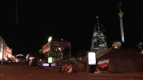 Maidan independence square at night 動画素材 40276032