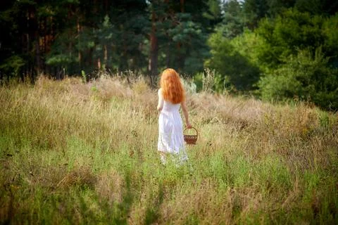 Maiden in the grass Foto stock