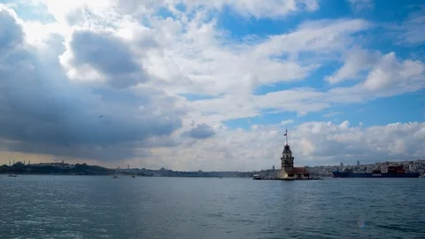 Maiden Tower Morning Stock Footage 124284618