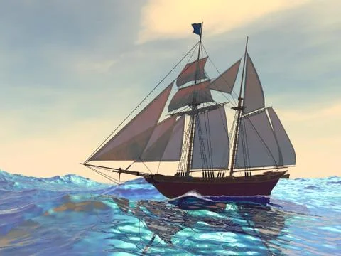 Maiden voyage Stock Illustration