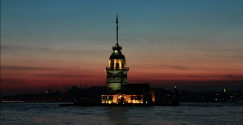 Maiden's Tower At Dawn Timelapse 4K Vidéo 36764693