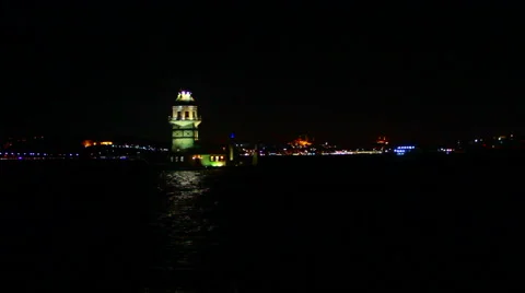 The Maiden's Tower fly seagull Stock Footage 63061256