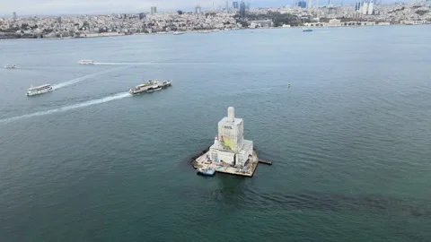 Maiden's Tower restoration Stock Footage 239279252