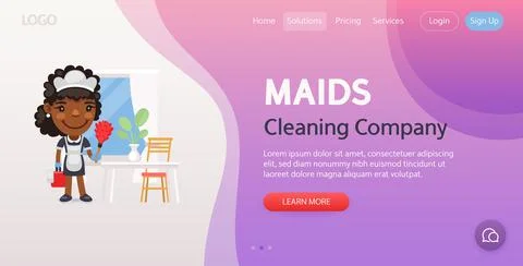 Maids Website Template Stock Illustration