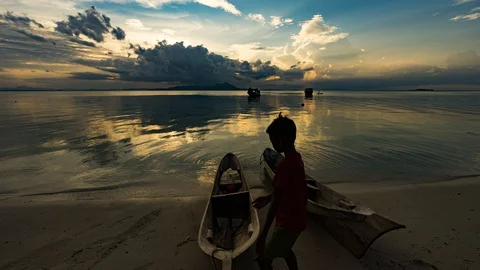 Maiga Sunset 27.03.2019 Stock Footage 128557054