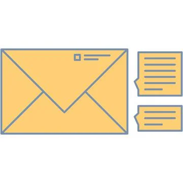 Mail and online chat web symbol icon vector Stock Illustration