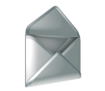 Mail and post - opened metallic envelope Ilustração Stock