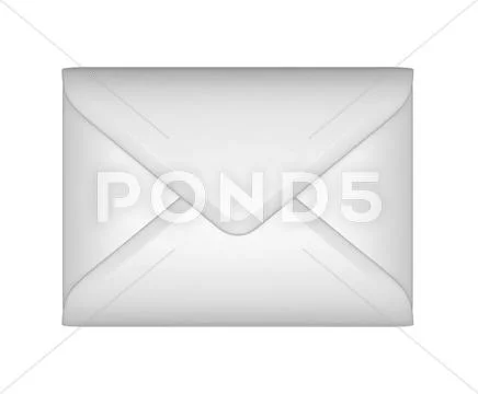Mail and post - white sealed envelope Stock Illustration
