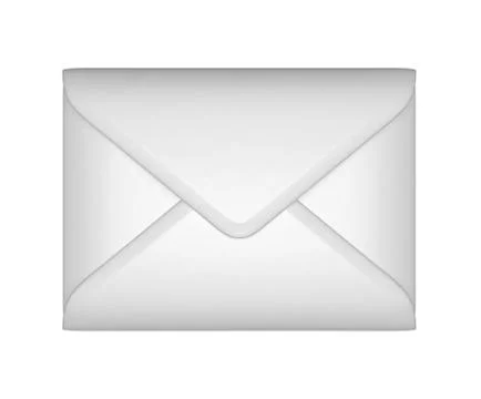 Mail and post - white sealed envelope Stock Illustration