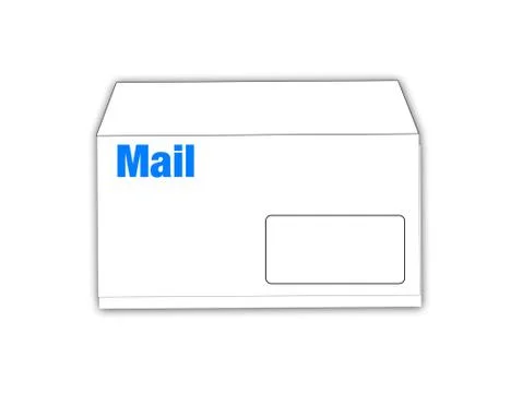 Mail and post - White sealed envelope isolated over white Stock Photos