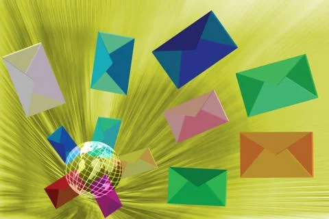 Mail and world. Stock Illustration