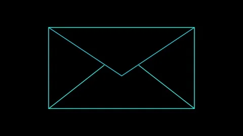 Mail Animated icon black Background background 4k. Stock Footage 336977910