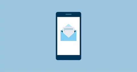 Mail app on a smartphone Stock Footage 118090643