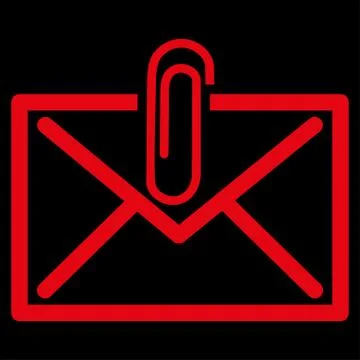 Mail Attachement Icon Stock Illustration