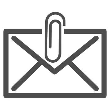 Mail Attachement Icon Stock Illustration