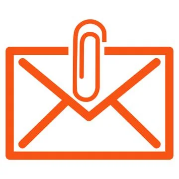 Mail Attachement Icon Stock Illustration