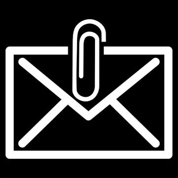 Mail Attachement Icon Illustrazione stock
