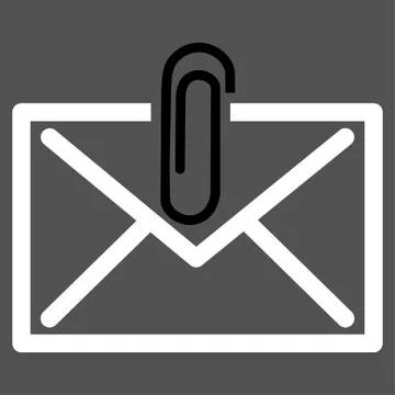 Mail Attachement Icon Stock Illustration